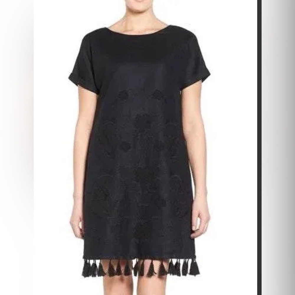 Madewell Black Tassel Hem Dress